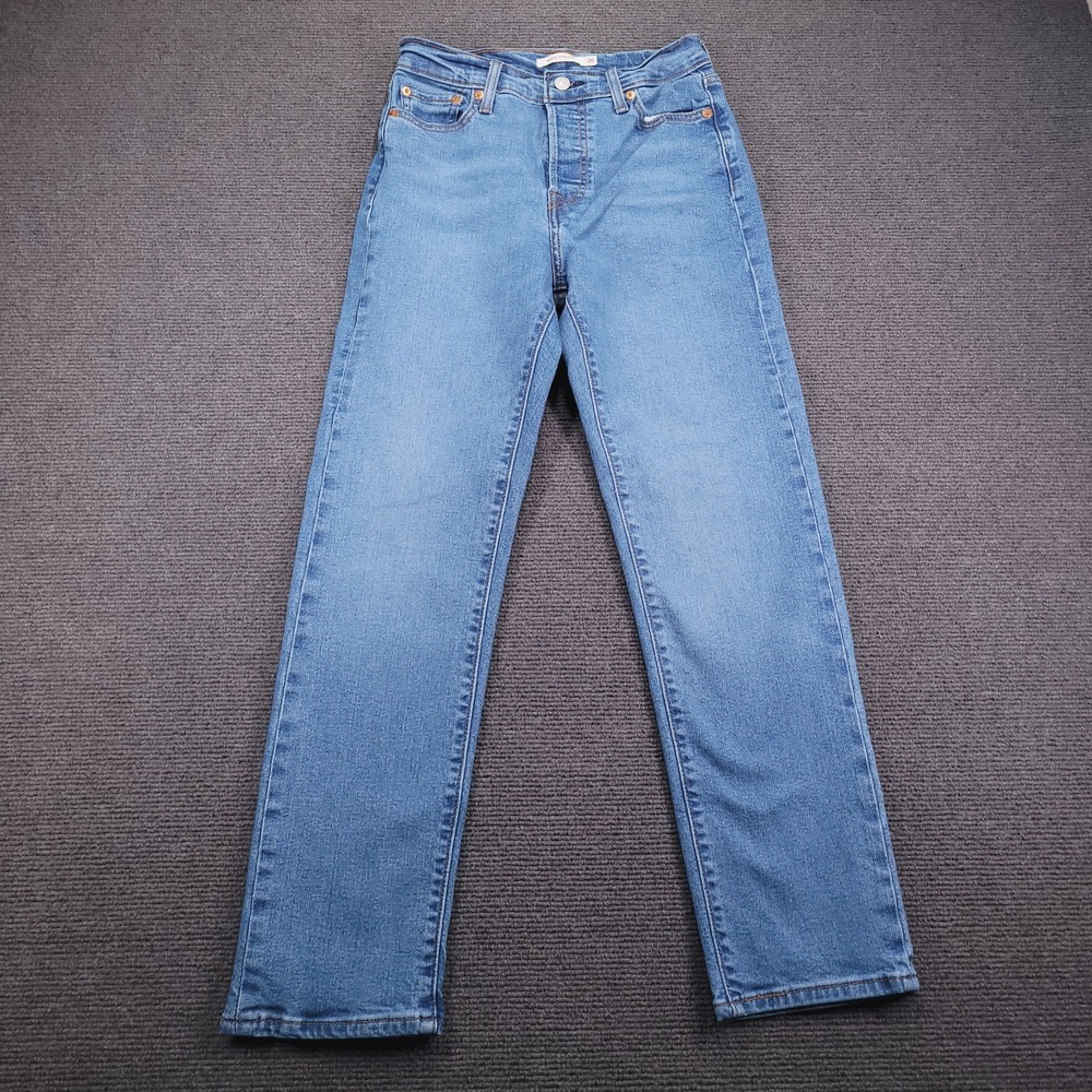 LEVIS Jeans Womens Size 26 Wedgie Straight Leg Mid Rise Button Fly Stretch Denim